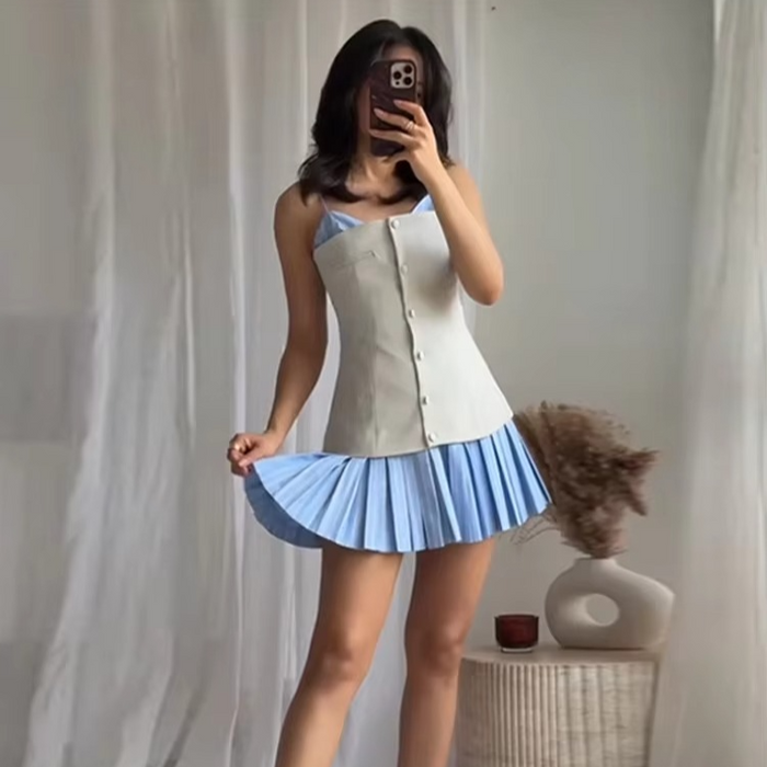 Lumia Suspender Mini Dress