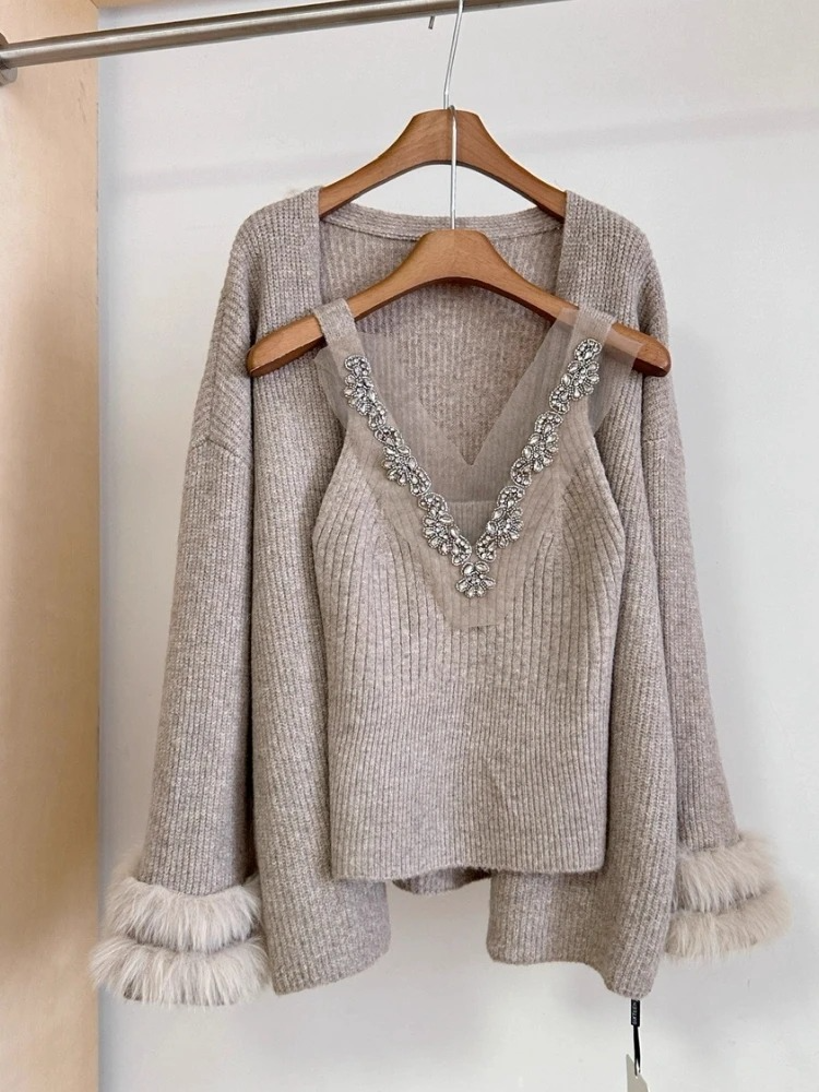 Eira embellished Blouse with Coordinated Shrug