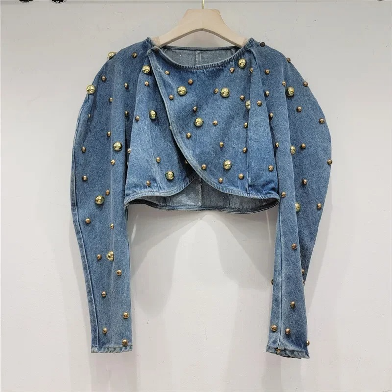 Miya Studded Denim Blouse