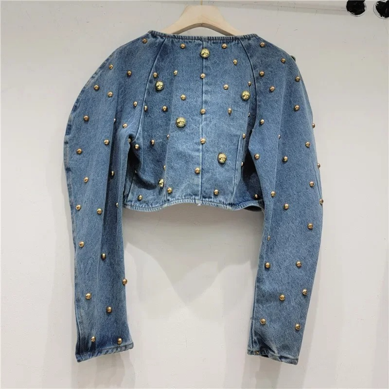 Miya Studded Denim Blouse