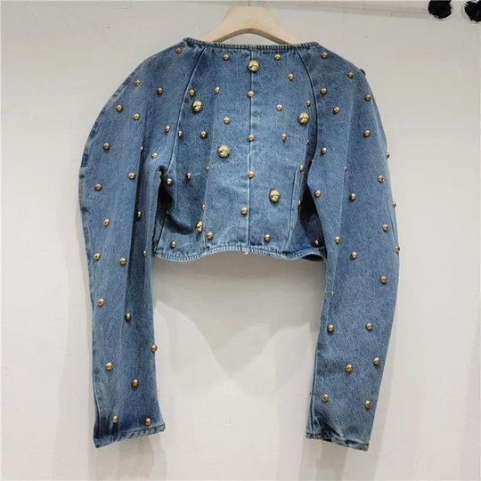 Miya Studded Denim Blouse