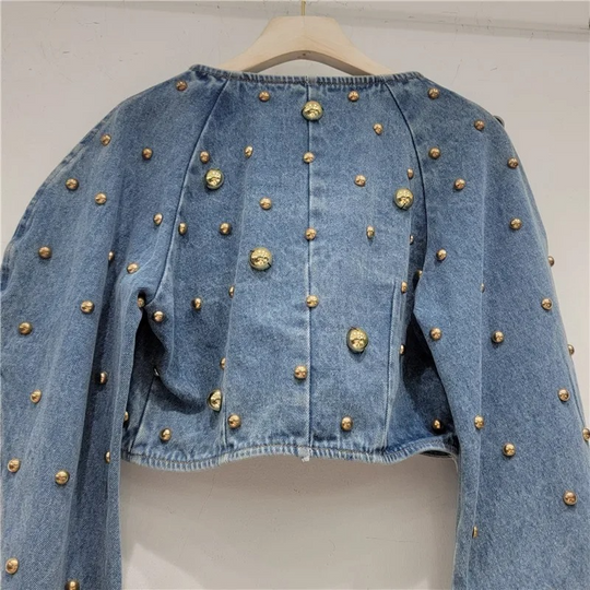 Miya Studded Denim Blouse