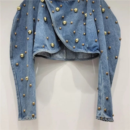 Miya Studded Denim Blouse