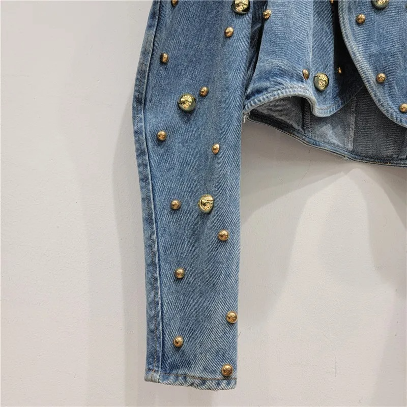 Miya Studded Denim Blouse