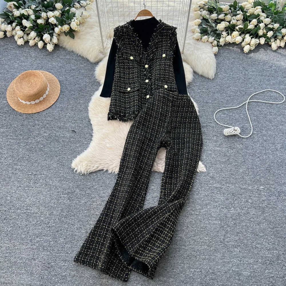 Paisley Tweed Three Piece Luxury TrackSets