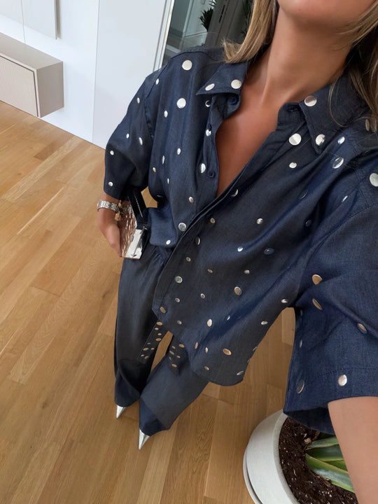 Kylie Metal Studded Coordinated Set