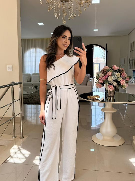 Lillian One-shoulder ruffled jumpsuit