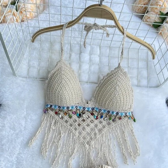 Coral Two Piece Crochet Set