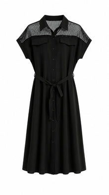 Jennifer Sequin Open Work Dress