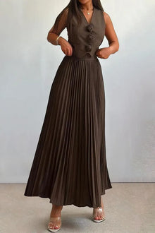 Helena Luxe Vest Suit With Skirt