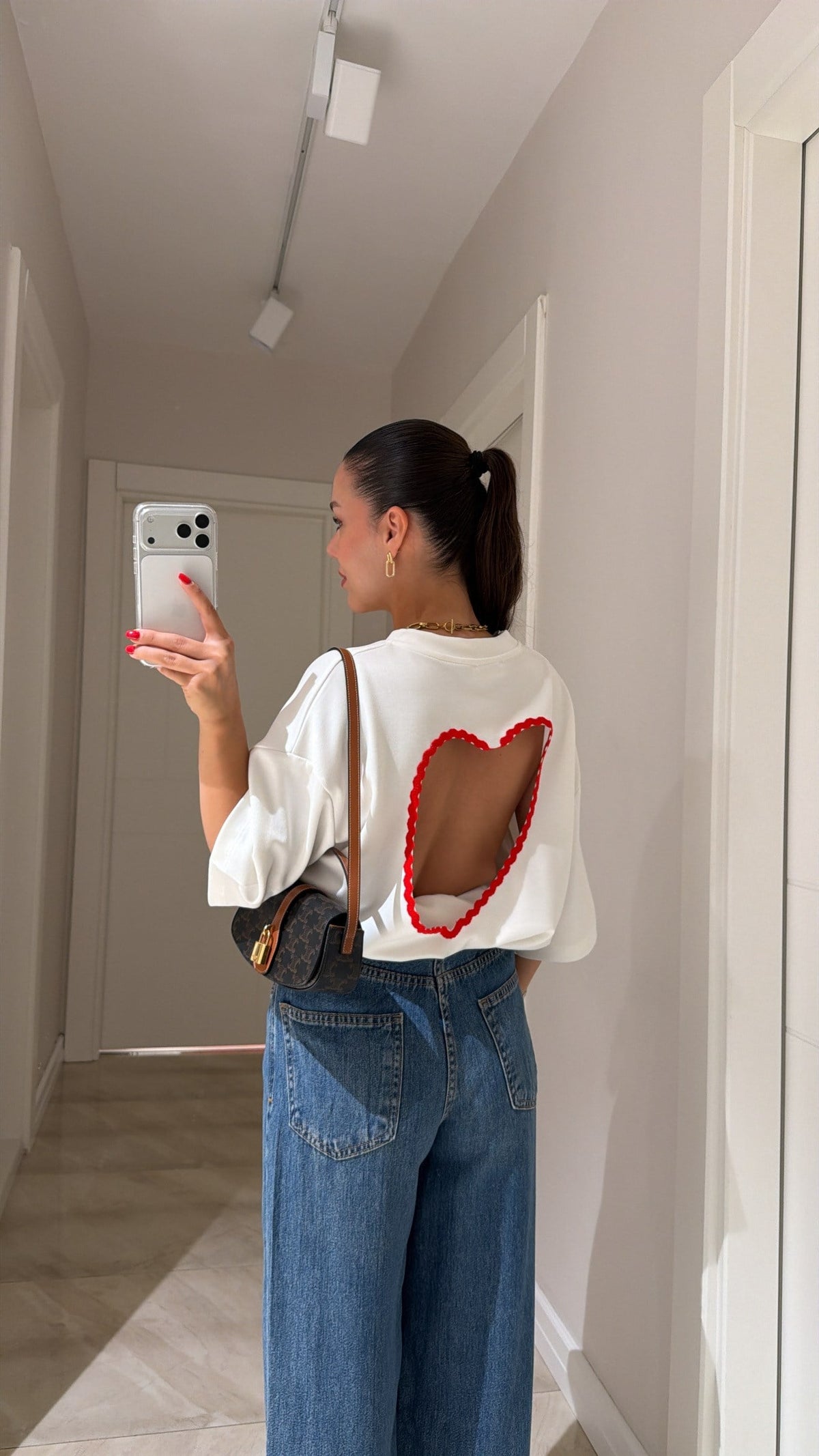 Aria Summer Tee with Cut-out Heart Detailing