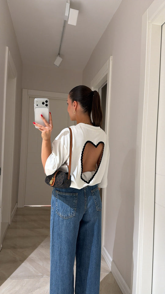 Aria Summer Tee with Cut-out Heart Detailing
