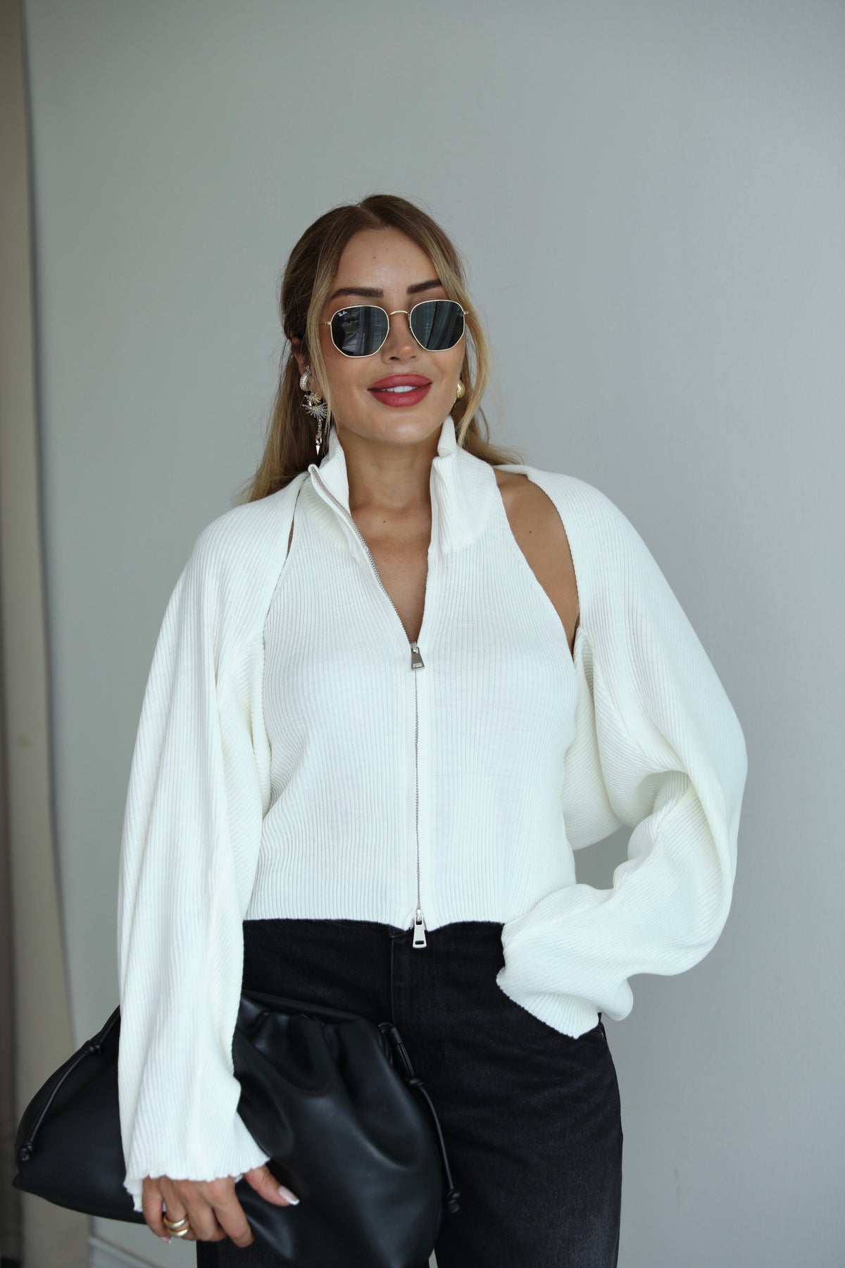 Liana Knitted Blouse with Coordinated Shrug