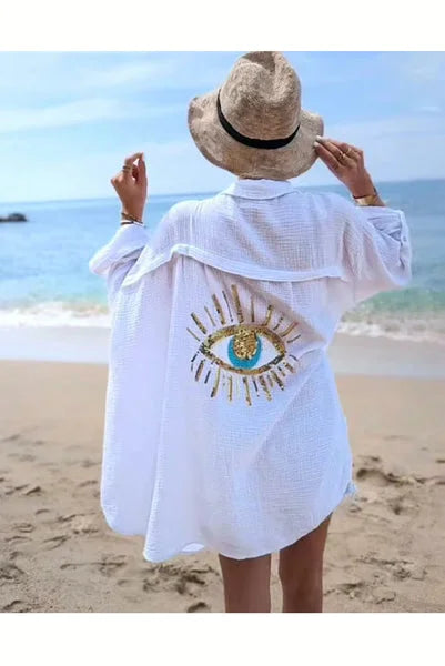 Jumeriah Sequined Oversized Shirt