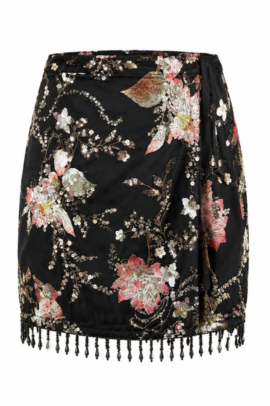 Panache Wrap Around Sequined Skirt