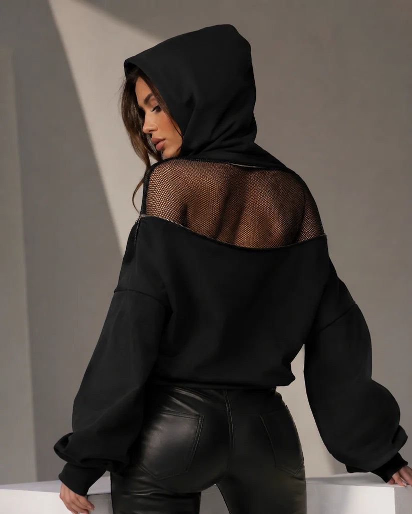 Marbella Backless Zipper Hoodie