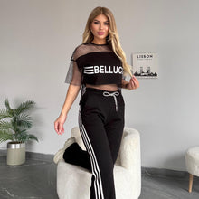 Bello Printed Mesh Jogger Set