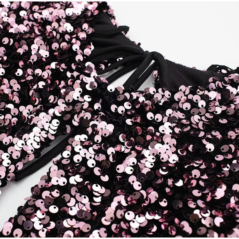 MulBerry Sequined Dress