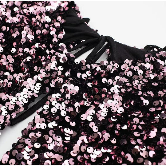 MulBerry Sequined Dress