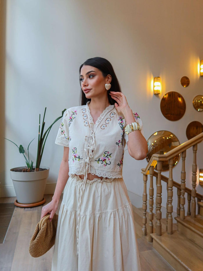 Taurel Embroidered Coordinated Set