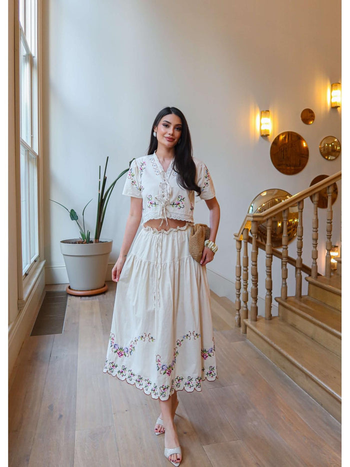 Taurel Embroidered Coordinated Set