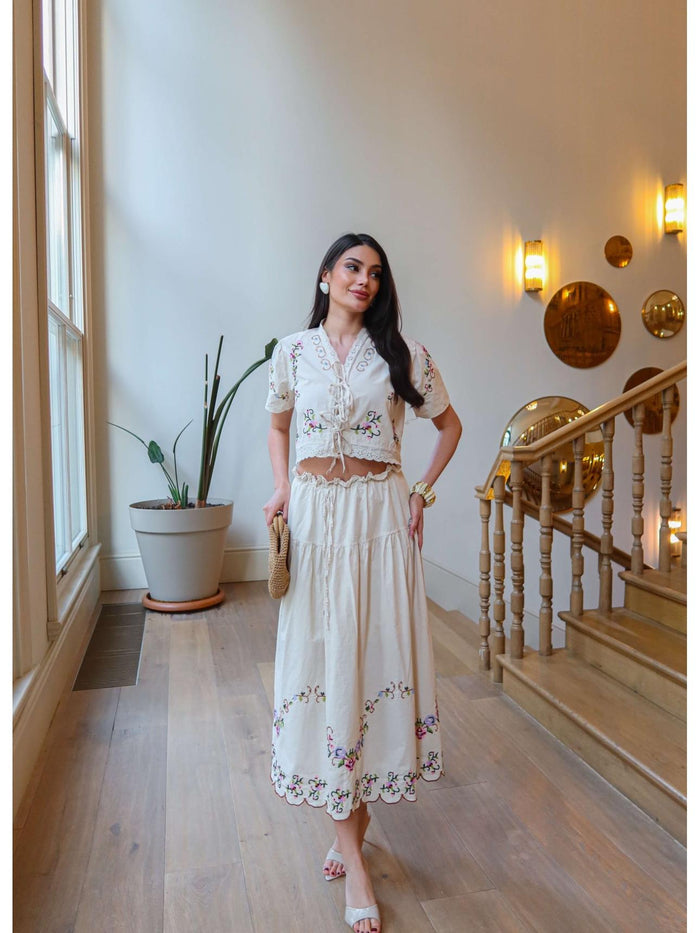 Taurel Embroidered Coordinated Set