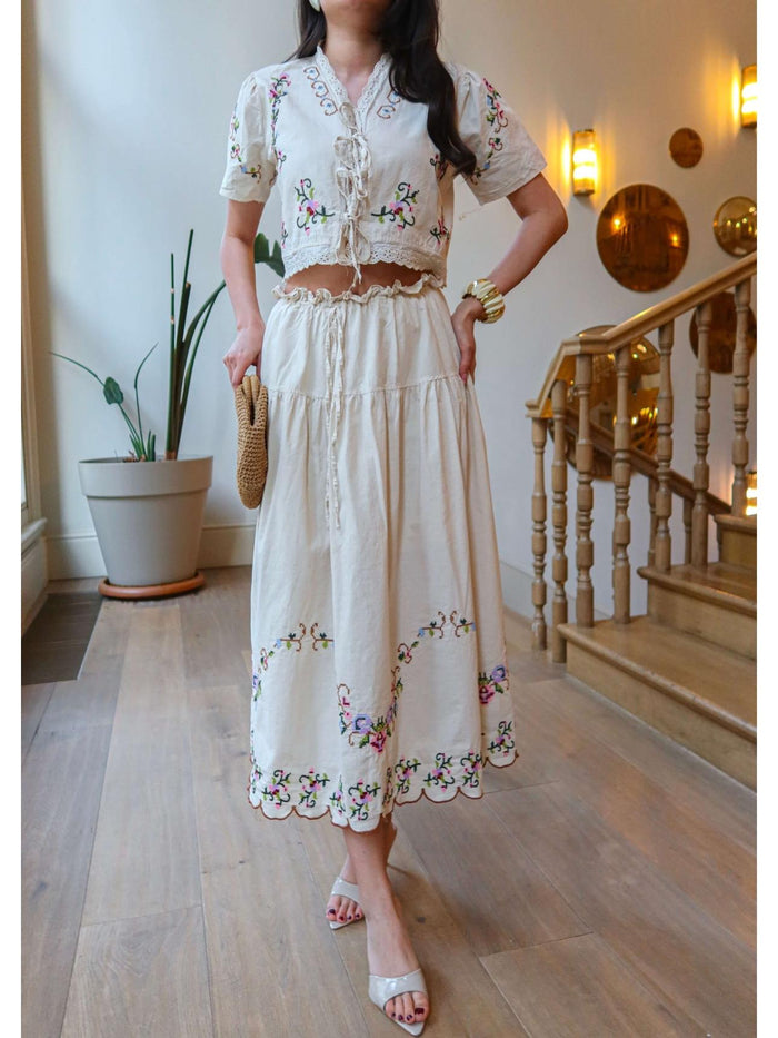 Taurel Embroidered Coordinated Set