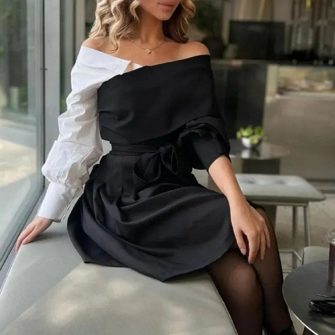 Genevieve Contrasting Statement Blouse