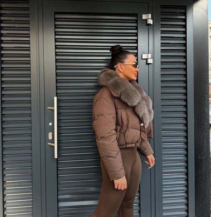 Cressida Puffer Jacket with Fur