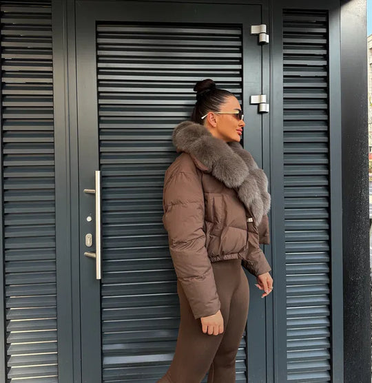 Cressida Puffer Jacket with Fur