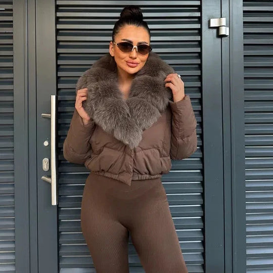 Cressida Puffer Jacket with Fur