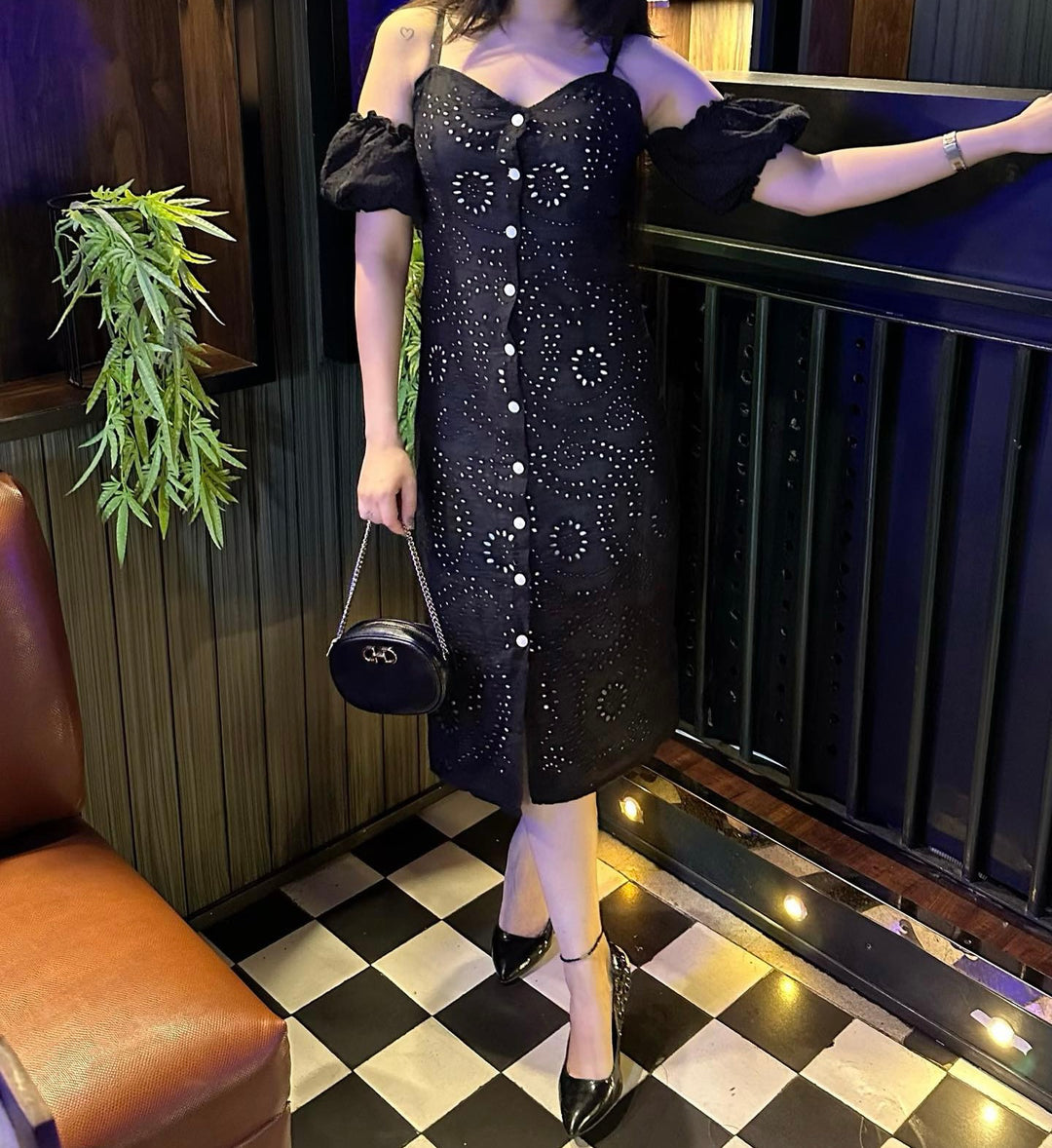 Donatella Hollow out Dress