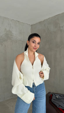 Liana Knitted Blouse with Coordinated Shrug