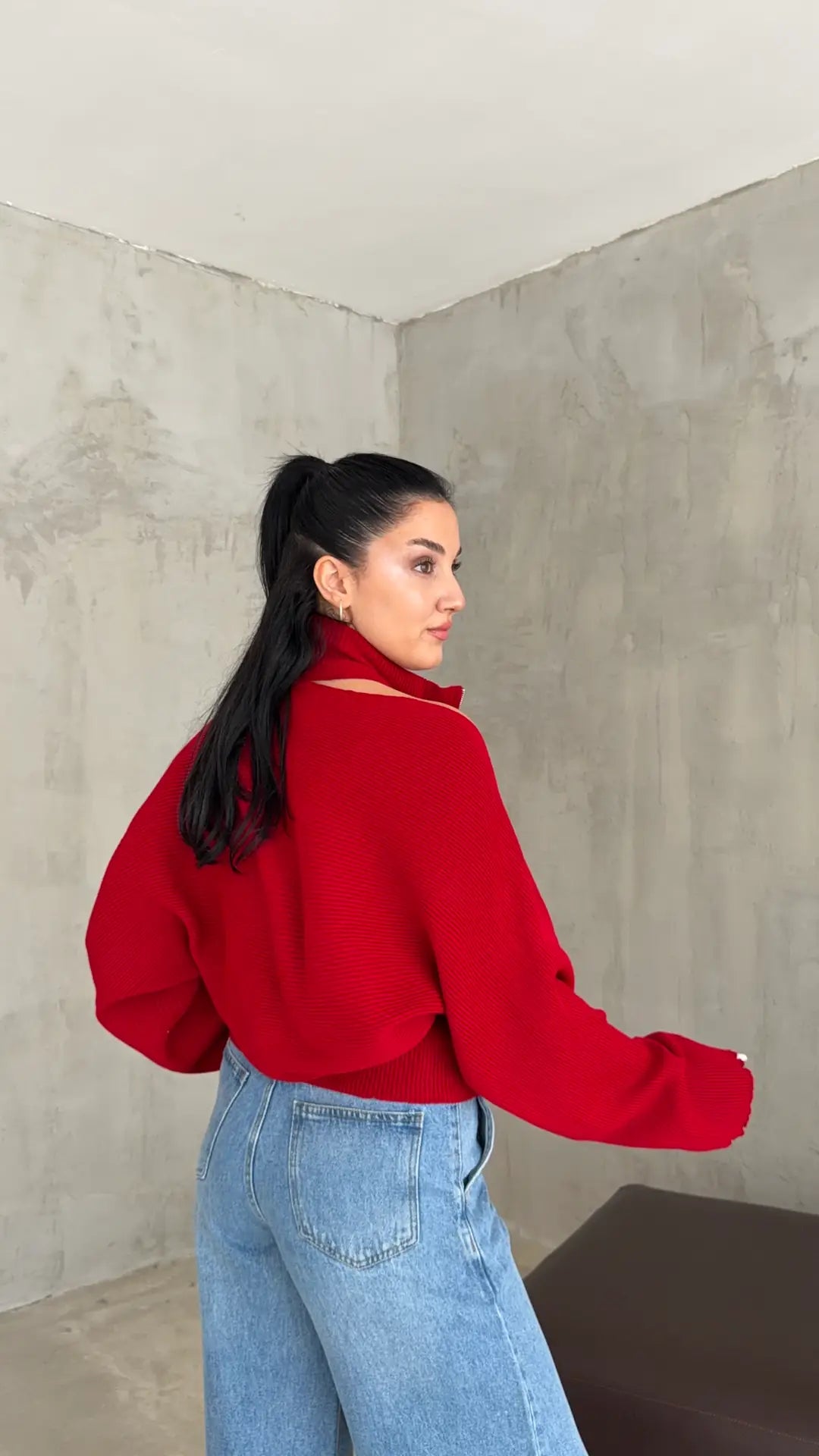 Liana Knitted Blouse with Coordinated Shrug