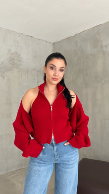 Liana Knitted Blouse with Coordinated Shrug