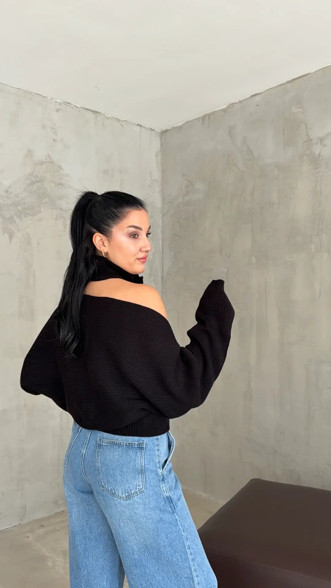 Liana Knitted Blouse with Coordinated Shrug
