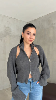Liana Knitted Blouse with Coordinated Shrug