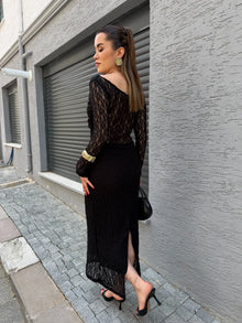 Kelsey Jewel Collar Mesh Dress