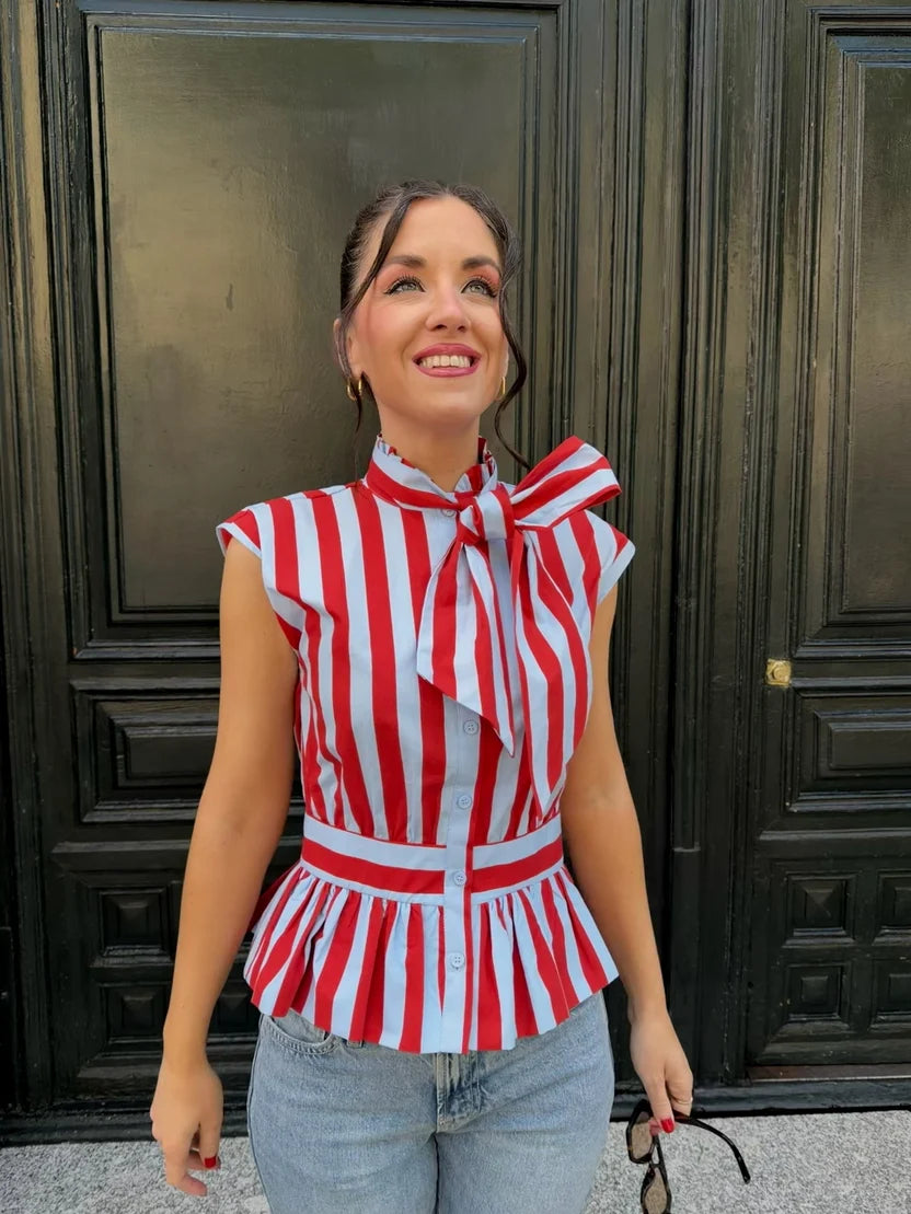 Beryl Striped Blouse
