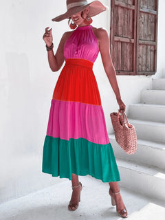 Flamingo Colorblock Dress