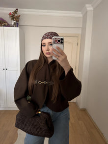 Delilah Suede Jacket in Brown