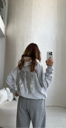 Angelic Wing Stone Work Sweatshirt