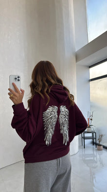 Angelic Wing Stone Work Sweatshirt
