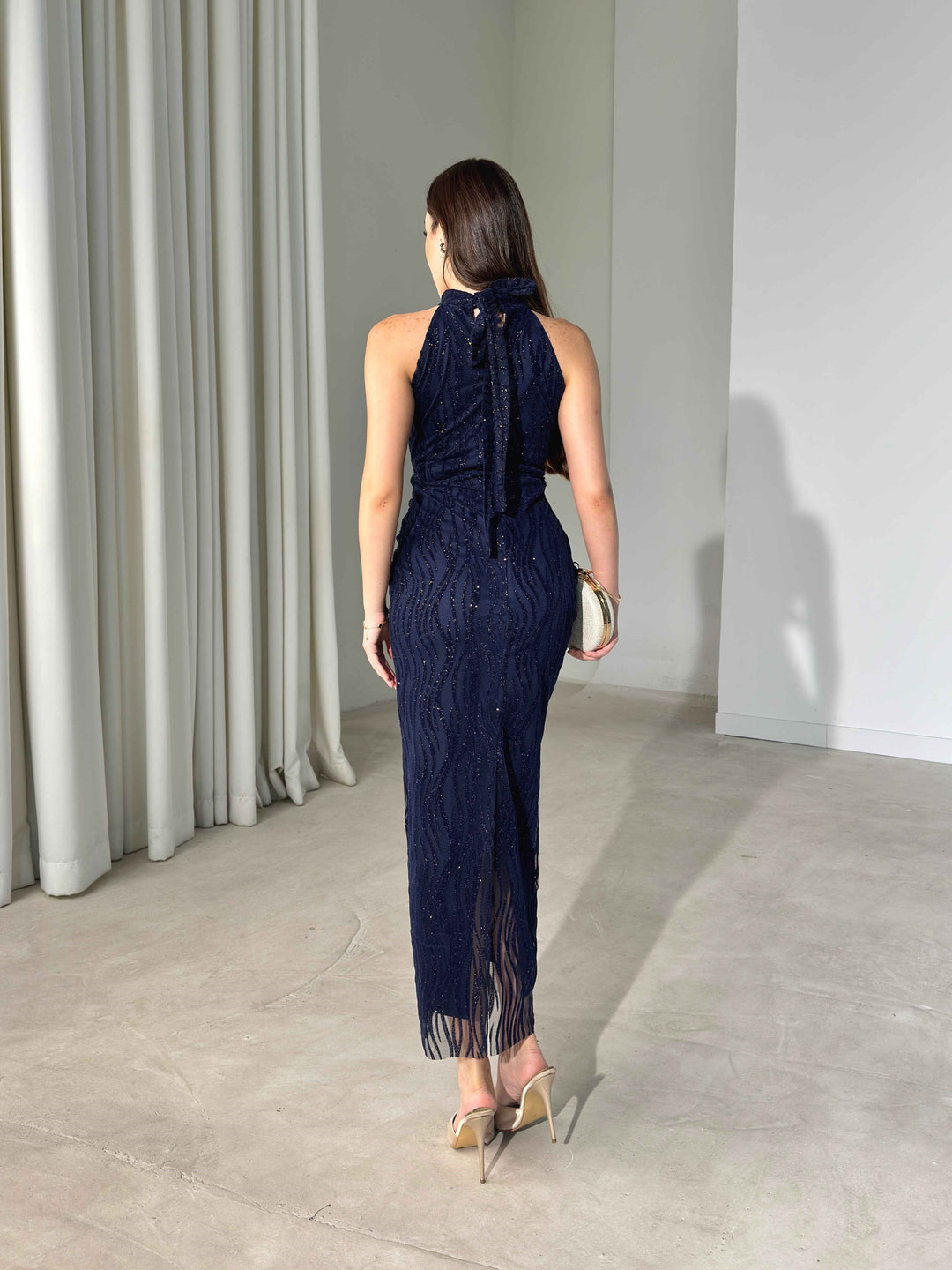 Estrella Halter Neck Maxi Dress