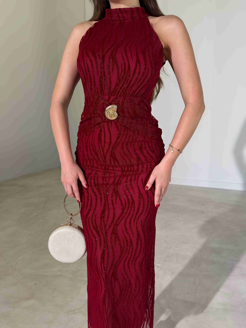 Estrella Halter Neck Maxi Dress