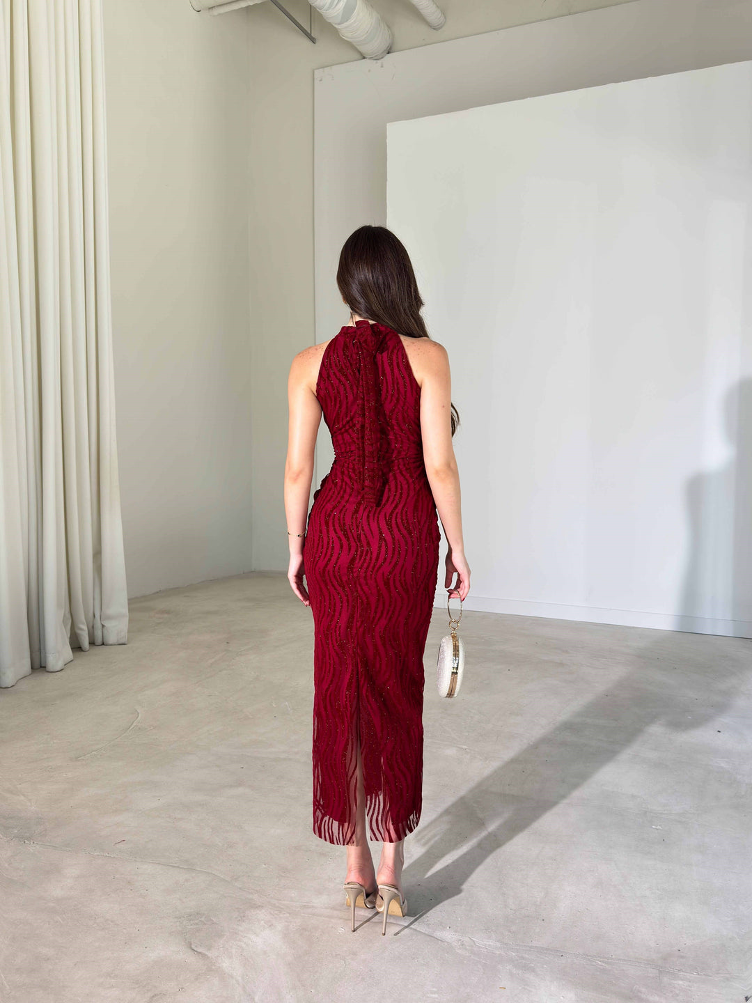 Estrella Halter Neck Maxi Dress