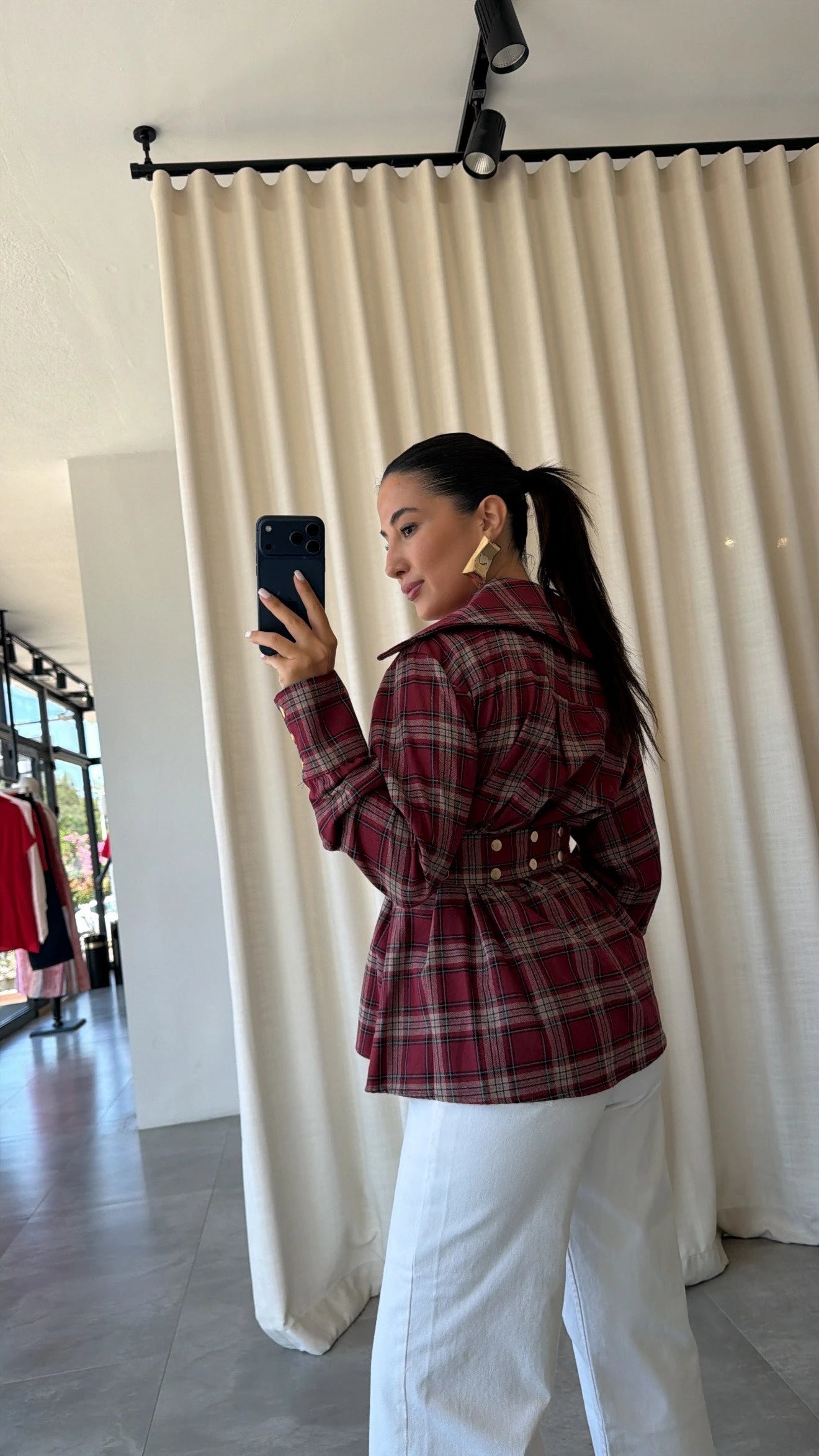 Diana Studded Denim Blouse