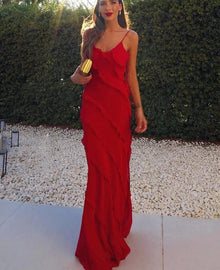Stormi Maxi floor length Dress with Ruffle Detailing