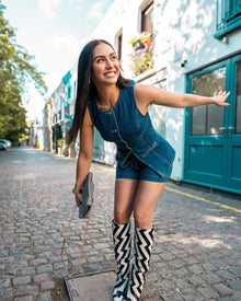 Adelaide Denim Shorts Set