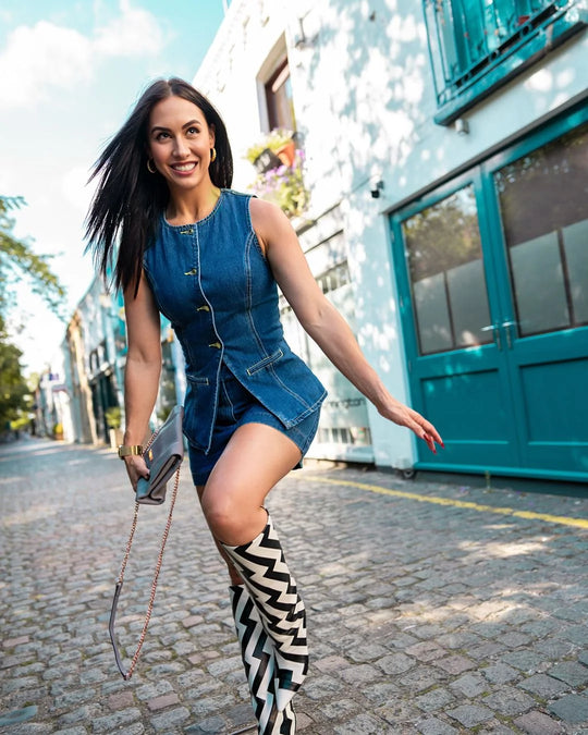 Adelaide Denim Shorts Set